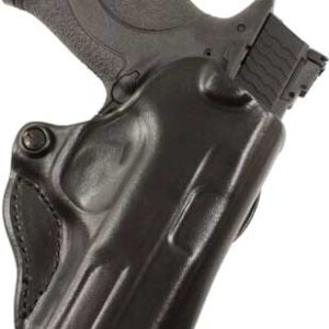 DESANTIS MINI SCABBARD HOLSTER - RH OWB LEATHER 1911 4-4.25 BLK