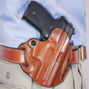 DESANTIS SPEED SCABBARD HOLSTR - RH OWB LEATHER FN 509 TAN