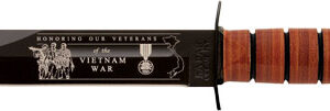 KA-BAR USMC VIETNAM 7" W/ - LEATHER SHEATH USMC