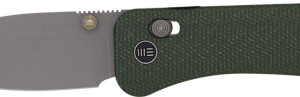 WE KNIFE BANTER 2 2.87" GREEN - CANVAS MICARTA/GRAY STONEWASH