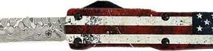 TEMPLAR KNIFE SLIM OTF US FLAG - 3.5" DAMASCUS DROP PNT