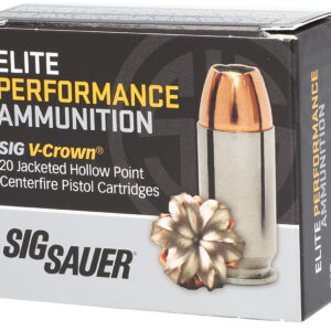 Sig Sauer E40SW220 Elite Performance  40S&W 180gr V-Crown Jacketed Hollow Point 20 Per Box/10 Case