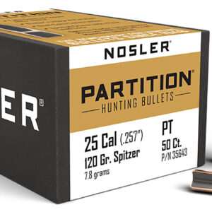 Nosler 35643 Partition  25Cal 120gr Spitzer 50/Box