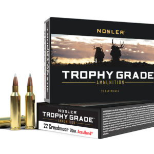 Nosler 60152 Trophy Grade  22Creedmoor 70gr AccuBond 20 Per Box/10 Case