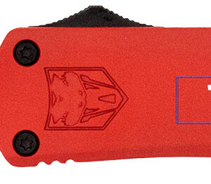 CobraTec Knives MTRP24REDDNS FS-3 Trump 2024 Medium OTF Drop Point Plain Satin D2 Steel Blade, 4.50" Red w/Trump, Make America Great Again Aluminum Cerakoted Handle