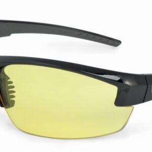HOWARD LEIGHT EYE PROTECTION MERCURY BLACK FRAME AMBER LENS
