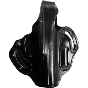 DESANTIS THUMB BREAK SCABBARD HOLSTER FNS-9/40 COMPACT  BLACK LEATHER RH