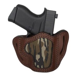 1791 GUNLEATHER MOSSY OAK BELT HOLSTER COMPACT BROWN RH FITS GLOCK 4343X/SIG 365/BERSA THUNDER 380