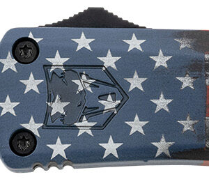 CobraTec Knives MCUSAFS3TNS FS-3 American Flag Medium 3" OTF Tanto Plain Satin D2 Steel Blade, 5" US Flag Aluminum Cerakoted Handle