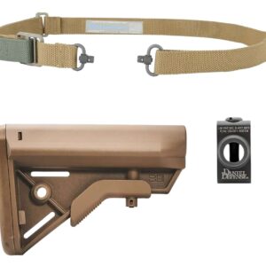 BLUE FORCE ARMY SLING KIT VCAS-PB-125-AA-BK P-RAIL-PB-BK BUTTSTOCK-B5BRAVO-BK COYOTE BROWN