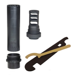 YHM TURBO T3 5.56MM SUPPRESSOR W/MUZZLE BRAK