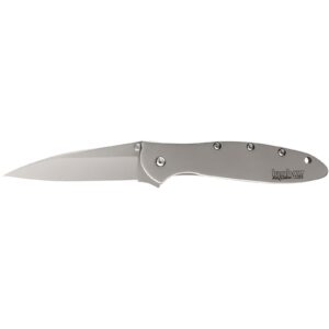 Kershaw Ken Onion Leek Folding Knife 4" Drop Point Blade Silver
