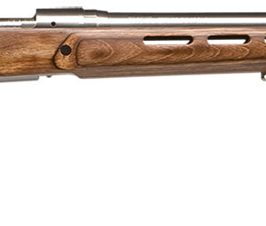 Savage Arms 18518 12 BTCSS Full Size 22-250 Rem 4+1 26" Matte Stainless Heavy Fluted Barrel, Matte Stainless Steel Receiver Drilled & Tapped, Satin Brown Thumbhole Laminate Stock, Right Hand