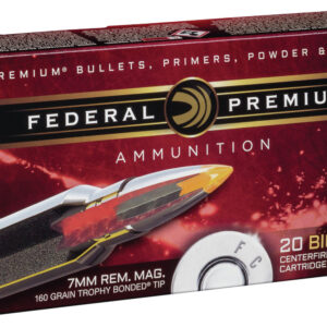 Federal PR7TT1 Premium  7mmRemMag 160gr Trophy Bonded Tip 20 Per Box/10 Case