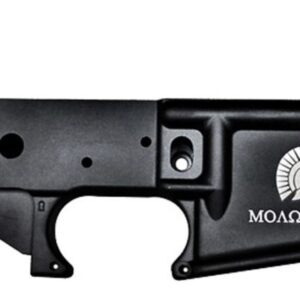 Anderson AM-15 Forged Stripped AR15 Lower Receiver - Black | Spartan Molon Labe Logo | Retail Packaging