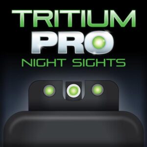 Truglo Tritium Pro Night Sights Fit Novak LoMount .270 Front .500 Rear - White Outline Front/Rear Green