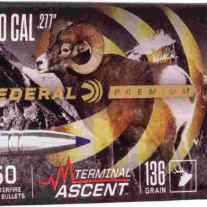 FEDERAL .277 CALIBER 136GR TERMINAL ASCENT COMP BULLET  50RD