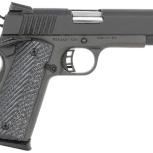 Rock Island 51531 M1911-A1 Standard MS 45 ACP 8+1 4.30" Button-Rifled Barrel, Black Parkerized Steel Frame w/Beavertail, Parkerized Serrated Slide, Black/Gray G10 Grip, Grip Safety