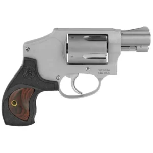 S&W Performance Center Model 642 - Centennial Airweight DAO 38 Special 1.8" 5-Shot Stainless/Black w/Wood Insert Grips 10186