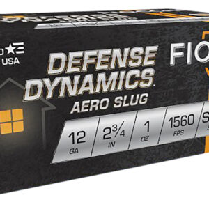 Fiocchi 12SLUG Defense Dynamics Aero 12Gauge 2.75" 1oz RifledSlug Shot 10 Per Box/25 Case