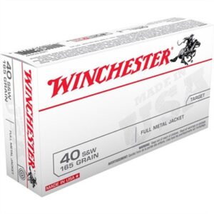 USA WHITE BOX 40 S&W 165GR FMJFN 50/BOX