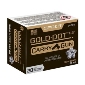 SPEER 9MM 135GR GOLD DOT CARRY GUN HP 20/10