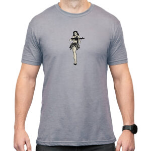 Magpul MAG1117-041-M Hula Girl CVC  Stone Gray Heather Cotton/Polyester Short Sleeve Medium