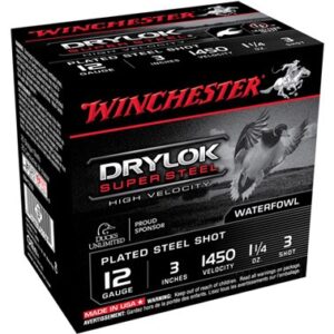 WINCHESTER DRYLOK 12GA 3" - 1-1/4OZ #3 25RD 10BX/CS