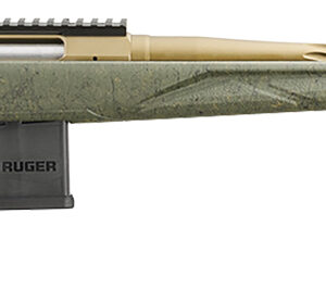 Ruger 46940 American Predator Gen II 22 ARC 10+1 22" Burnt Bronze Cerakote Threaded Barrel, Picatinny Rail Steel Receiver, Green Splatter Adjustable Synthetic Stock