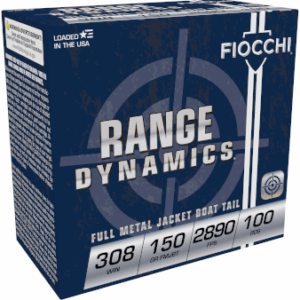 FIOCCHI RANGE DYNAMICS AMO 308 WIN 150GR FMJBT 100-RD ( 4 BOXES TO CASE )
