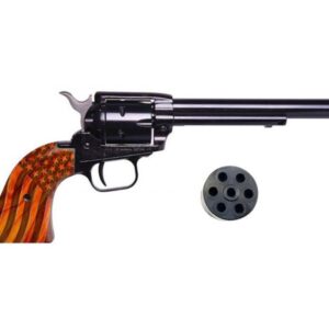 HERITAGE ROUGH RIDER HGR 22LR/22MAG 4 3/4" BBL BLUE W/BURNT WOOD GRIPS AMERICAN FLAG EXCLUSIVE
