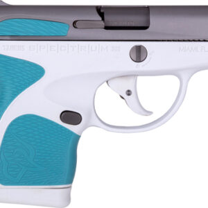 Taurus Spectrum 380 Automatic Colt Pistol (ACP) Double 2.80" 6+1/7+1 White Polymer Frame Cyan Polymer Grip Stainless Steel Slide