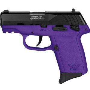 SCCY CPX-1 GEN3 HGA 9MM 3.1IN BBL AMBI SAFETY PURPLE/BLACK 2-10RD