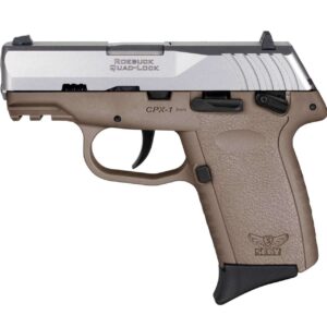 SCCY CPX-1 GEN3 HGA 9MM 3.1IN BBL AMBI SAFETY DARK EARTH/SS 2-10RD