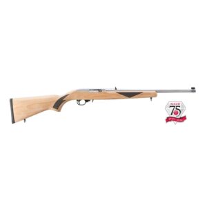 Ruger 75th Anniversary 10/22 Sporter Rifle .22 LR 10rd Magazine 18.5" Barrel Natural Wood Stock