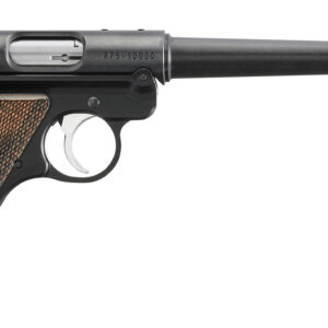 Ruger 40175 Mark IV 75th Anniversary Target 22 LR 10+1 6.88" Stainless Tapered Target Barrel, Blued Aluminum Frame, Drilled & Tapped, Checkered Wood Laminate Grip, Ambidextrous