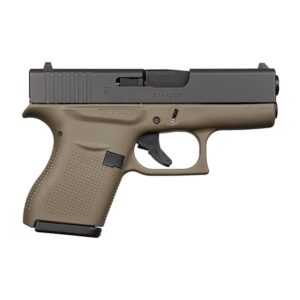 Glock 43 Subcompact Handgun 9mm Luger 6/rd Magazines (2) 3.4" Barrel OD Green Frame Black Slide Austria
