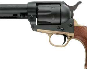 EMF DAKOTA II SA HGR 45LC 4 3/4' MATTE BLK W ANTIQUE BRASS B/S & T/G WAL GRIP