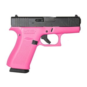 GLOCK 43X G43X HGA 9MM 3.6 IN BBL FS 5LB BLACK 2 10RD MAGS CERAKOTE PINK FRAME