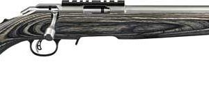 RUGER AMERICAN 22WMR TARGET - 18" SS THREADED BLACK LAMINATE