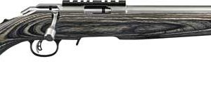 RUGER AMERICAN 17HMR TARGET - 18" SS THREADED BLACK LAMINATE