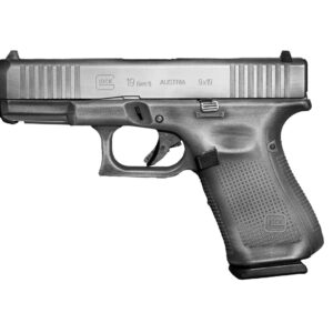 GLOCK 19 G19 HGA 9MM 4.0 IN BBL FS 5LB 2 15RD MAGS CERAKOTE GRAY BATTLEWORN FRAME/SLIDE