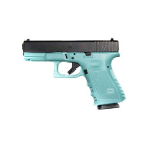 GLOCK 19 G19 HGA 9MM 4.0IN BBL 5LB FS 2 15RD MAGS ROBIN EGG BLUE CERAKOTE FRAME