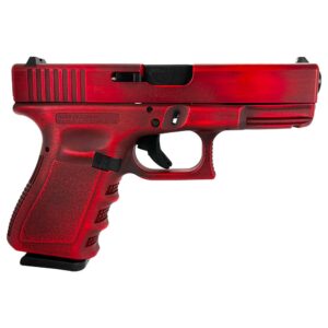 Glock 19 Gen 3 Custom "Distressed Red Slide and Grip" Handgun 9mm Luger 15/rd Magazine 4.02" Barrel