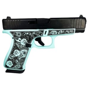 Glock 48 Gen 5 Custom "Robin's Egg Blue Paisley Frame" Handgun 9mm Luger 10/rd Magazines (2) 4.17" Barrel Austria