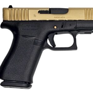 GLOCK 43X FRONT RAIL 9MM GOLD HIGH POLISH WITH ENGRAVING 10RD