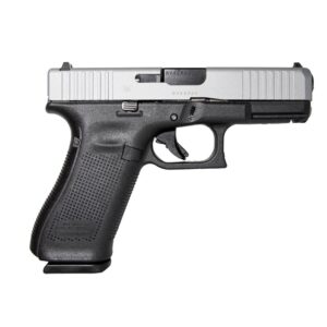 GLOCK 45 G45 GEN 5 HGA 9MM 4.0 IN BBL  BLACK  5LB 3 17RD MAGS CERAKOTE SILVER TITANIUM SLIDE