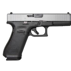 GLOCK 17 G17 GEN 5 HGA 9MM 4.49 IN BBL 5LB 3 17RD MAG CERAKOTE SILVER TITANIUM SLIDE