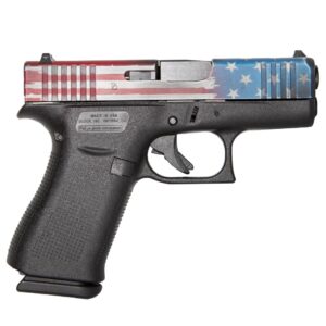 GLOCK 19 G19 GEN 5 HGA 9MM 4.0 IN BBL FS  5LB 3 15RD MAGS CERAKOTE AMERICAN FLAG SLIDE