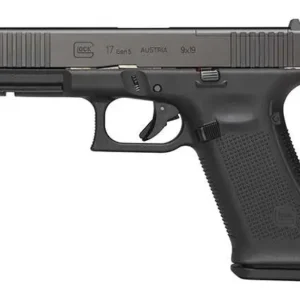 GLOCK 17 G17 GEN 5 HGA 9MM 4.49 IN BBL FS BLACK 3 10RD MAGS 5LB TRIGGER FRONT SERRATIONS MOS